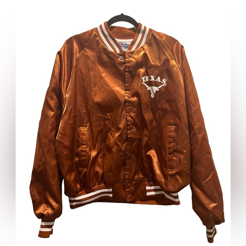Vintage Chalk Line Texas Longhorns Jacket Bomber Snap 80s USA - XL